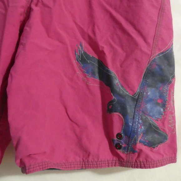 AMERICAN EAGLE | size 33 | Men's Board Shorts | Swim Trunks | Pink - Picture 9 of 16